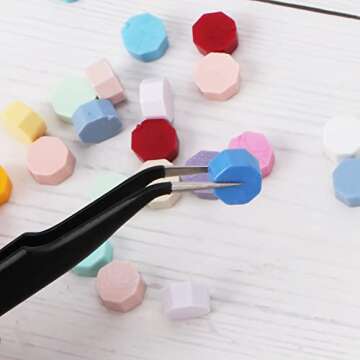 1pcs Fine Point Tweezers Splinter Tweezer Professional Precision Pointed Tweezer Sharp Precision Needle Nose Tip Anti-Static Stainless Steel Curved Tweezers