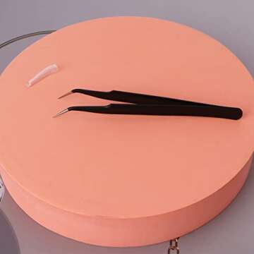 1pcs Fine Point Tweezers Splinter Tweezer Professional Precision Pointed Tweezer Sharp Precision Needle Nose Tip Anti-Static Stainless Steel Curved Tweezers