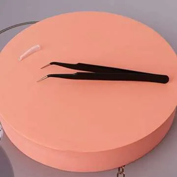 1pcs Fine Point Tweezers Splinter Tweezer Professional Precision Pointed Tweezer Sharp Precision Needle Nose Tip Anti-Static Stainless Steel Curved Tweezers