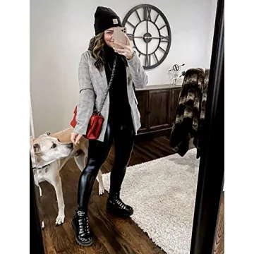 Luvamia Women's Casual Blazer - Stylish Plaid Office Wear