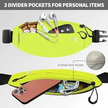 UPTARD Running Belt, Running Fanny Pack Women, Whole Bag Reflective, Running Belt for Men, Running Fanny Pack, Runners Belt, Phone Holder for Running, Running Belt for Women, Running Waist Belt yellow