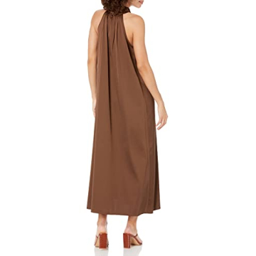 The Drop Women's Silky Stretch Halter Maxi Dress