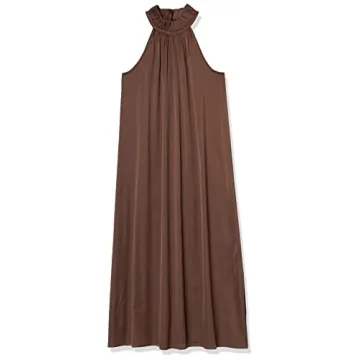 The Drop Women's Silky Stretch Halter Maxi Dress