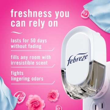 Febreze Plug In Air Freshener, Odor-Fighting Scented Oil Refill, Air Fresheners for Home and Bathroo...