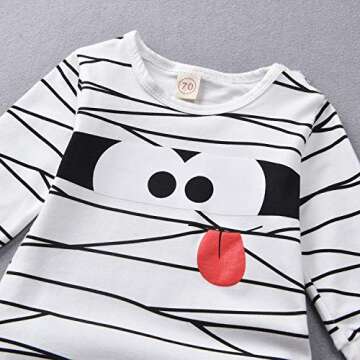 Aalizzwell Toddler Baby Halloween Romper Pants Set for Kids Funny (Mummy Romper, 12-18 Months)
