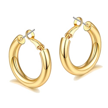 Stylish Silvestri Chunky Gold Hoop Earrings for Women