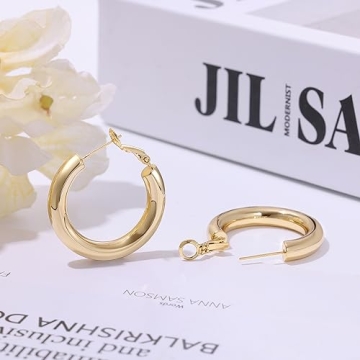 Stylish Silvestri Chunky Gold Hoop Earrings for Women