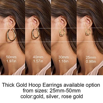 Stylish Silvestri Chunky Gold Hoop Earrings for Women
