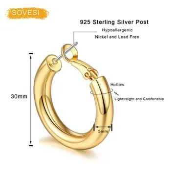 Stylish Silvestri Chunky Gold Hoop Earrings for Women