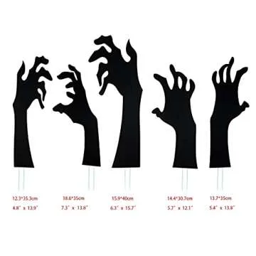 Anditoy Halloween Black Hands Yard Signs for Outdoor Decor