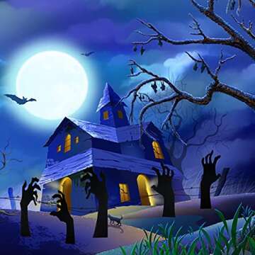 Anditoy 5 Pack Halloween Black Hands Yard Signs with Stakes Scary Silhouette Halloween Decorations for Outdoor Yard Lawn Garden Halloween Decor