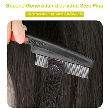 Trism Stainless Steel Dandruff Comb for Adults and Kids