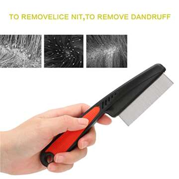Trism Stainless Steel Dandruff Comb for Adults and Kids