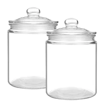 Stylish Airtight Glass Storage Jars Set of 2