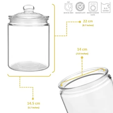 Stylish Airtight Glass Storage Jars Set of 2
