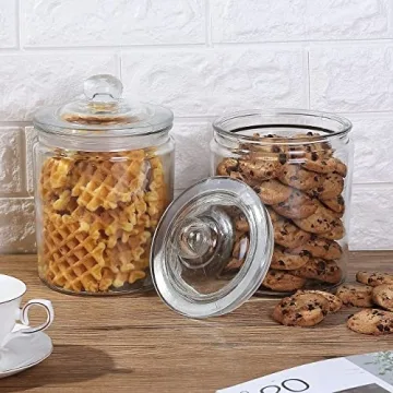 Stylish Airtight Glass Storage Jars Set of 2