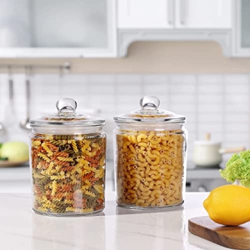 Stylish Airtight Glass Storage Jars Set of 2