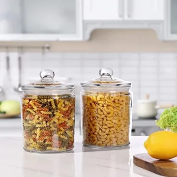 Stylish Airtight Glass Storage Jars Set of 2