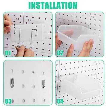 Organize with Roowest Pegboard Cups and Bins Set