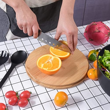 Eco-Friendly LOVYANXUE Bamboo Salad Bowl Set - Large 9.8in