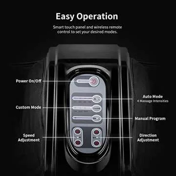 Giantex Shiatsu Foot Massager Machine Massage for Feet, Leg Calf Ankle, Nerve Pain Therapy Spa Gift Deep Kneading Rolling Massage, Electric Shiatsu Foot Massager w/Remote, 4 Massage Modes, Black