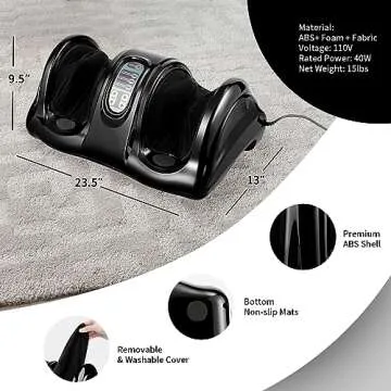 Giantex Shiatsu Foot Massager Machine Massage for Feet, Leg Calf Ankle, Nerve Pain Therapy Spa Gift Deep Kneading Rolling Massage, Electric Shiatsu Foot Massager w/Remote, 4 Massage Modes, Black