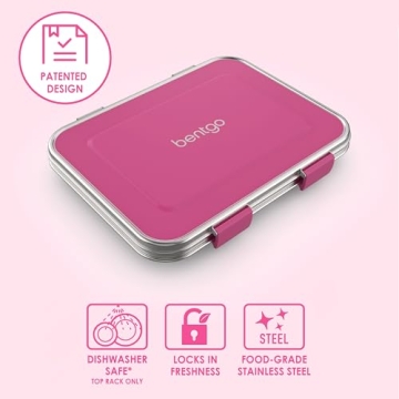 Bentgo Kids Leak-Resistant Lunch Box - 3 Compartment Stainless Steel