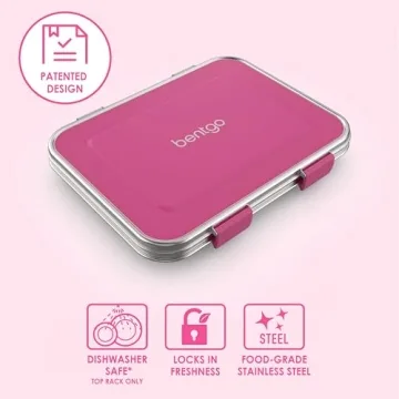 Bentgo Kids Leak-Resistant Lunch Box - 3 Compartment Stainless Steel