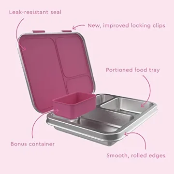 Bentgo Kids Leak-Resistant Lunch Box - 3 Compartment Stainless Steel