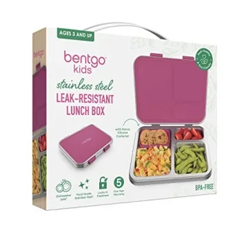 Bentgo Kids Leak-Resistant Lunch Box - 3 Compartment Stainless Steel