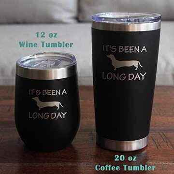 Long Day Funny Beer Can Pint Glass for Dachshund Lovers