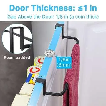 KEGII 2 Pack Cabinet Door Organizer with Towel Bar