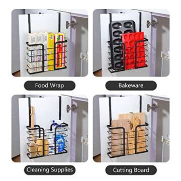 KEGII 2 Pack Cabinet Door Organizer with Towel Bar
