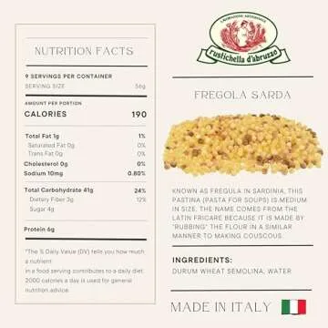Rustichella d'Abruzzo Durum Wheat Fregola Sarda Pasta - A Culinary Treasure in Every Bite