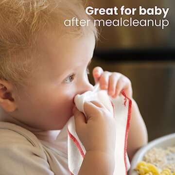 Mixweer 96 Pcs Flannel Cloth Baby Wipes Reusable Baby Diapers Wipes Washable Natural Unbleached Face Wipes Soft and Sturdy Cloth Wipes 8 Colors Outer Stitching 8 x 8 Inches