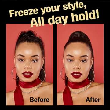 EBIN NEW YORK Wonder Ponytail Bond Freeze Spray Extreme Firm Hold - Coarse Hair 8oz/ 245ml | Long Lasting Hold, 24-Hour Frizz Control, Shine Enhancing, Fast-Drying, Lightweight, All Hair Types