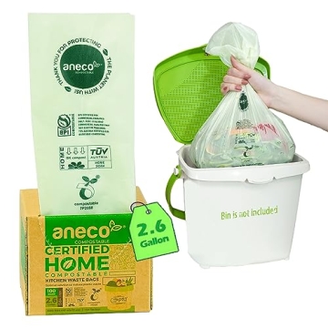 ANECO 100% Compostable Waste Bags - Eco-Friendly, Durable & Leak-Proof