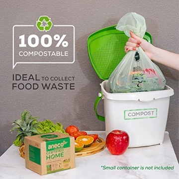 ANECO Compostable Waste Bags Eco-Friendly Durable Leak-Proof