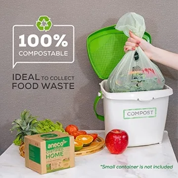 ANECO Compostable Waste Bags Eco-Friendly Durable Leak-Proof
