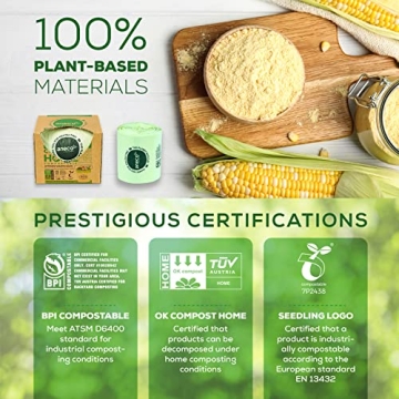 ANECO Compostable Waste Bags Eco-Friendly Durable Leak-Proof