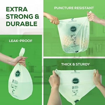 ANECO Compostable Waste Bags Eco-Friendly Durable Leak-Proof