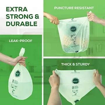 ANECO Compostable Waste Bags Eco-Friendly Durable Leak-Proof