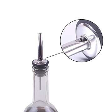 Bodian (12 Pack Food Grade Stainless Steel Wine Pourer Spouts Tapered Spout (Ordinary Spout)