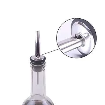 Bodian (12 Pack Food Grade Stainless Steel Wine Pourer Spouts Tapered Spout (Ordinary Spout)