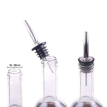 Bodian (12 Pack Food Grade Stainless Steel Wine Pourer Spouts Tapered Spout (Ordinary Spout)