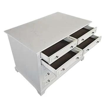 Elegant Naples White Storage Island for Stylish Closets