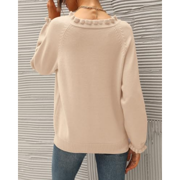 BTFBM Women's Cozy Knit Sweater for Fall and Winter
