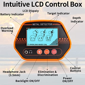 Voilamart Waterproof Metal Detector for all Ages - Ideal for Treasure Hunting