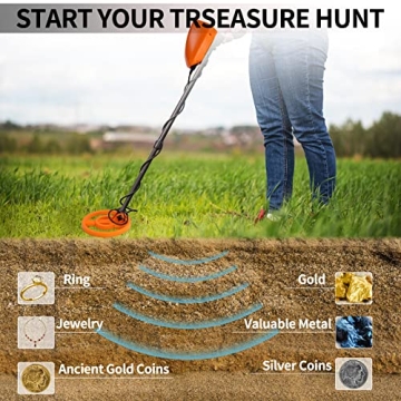 Voilamart Waterproof Metal Detector for all Ages - Ideal for Treasure Hunting