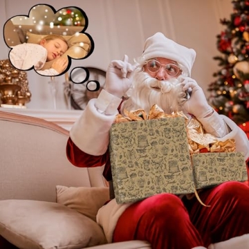 Personalized Vintage Christmas Wrapping Paper for Gifts